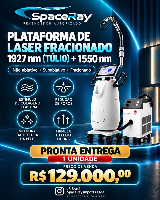 Anúncio do laser fracionado da SpaceRay que trouxe o comprador